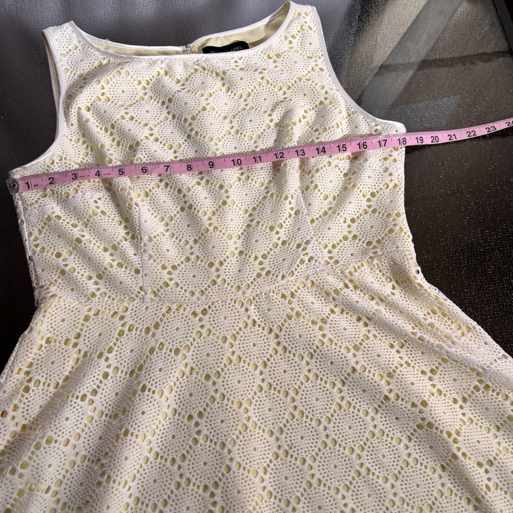 Evan Picone Black Label Dress Womens 12 Eyelette Crochet Overlay Event Guest - Picture 5 of 6
